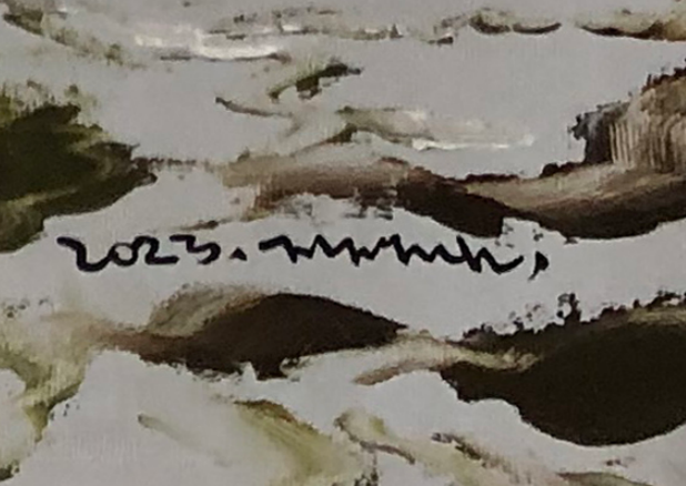 Original Oil Painting "Goose Lake" by First-Class Painter Chi Zhelin – Collectible Hand-Painted Artwork 12921