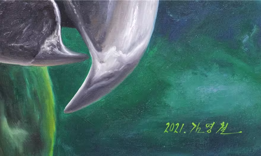 Original Hyper-Realistic Oil Painting "Parrot" by Meritorious Artist Kim Young-chul | Hand-Painted Animal Wall Art 1293