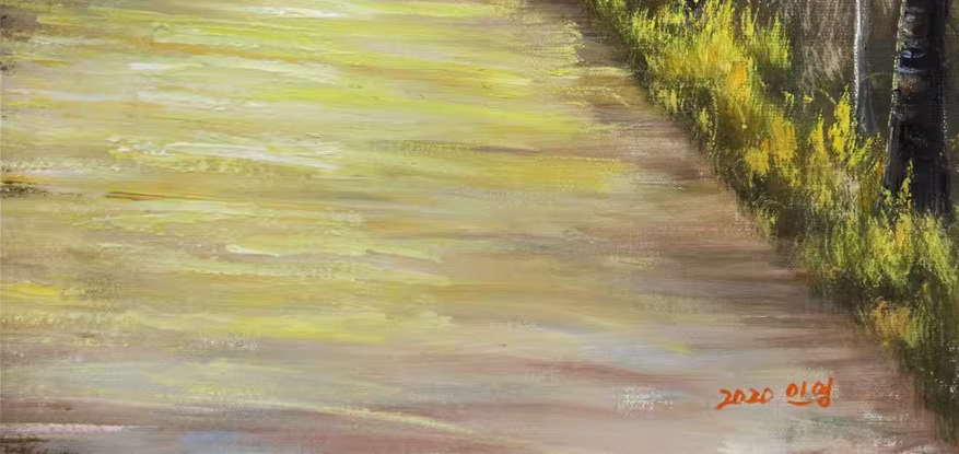 Original Oil Painting "Birch Forest" by First-Class Painter In Young – Collectible Hand-Painted Autumn Landscape Art 6701