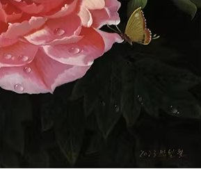 Original Oil Painting "Peony Bloom" by Meritorious Painter Park Hyun Cheol – Collectible Hand-Painted Floral Still Life Art G2564