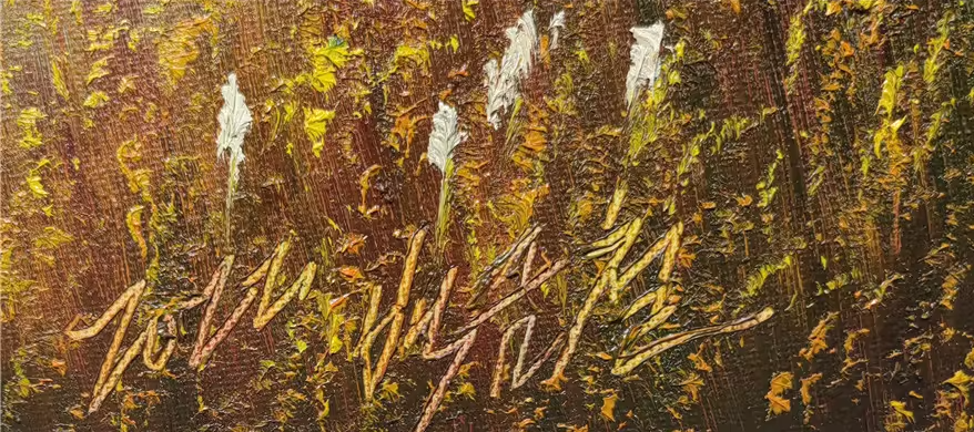 Original Oil Painting – Mountain River Valley | Hand‑Painted Realist Landscape Art by Pak Kim Chol 8584