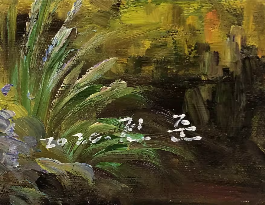 Original Oil Painting – Sunset Prairie | Hand‑Painted Impressionist Landscape Art by Tian Jun G2252