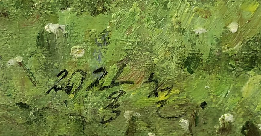 "Vibrant Mountain Stream" – Original Realistic Forest River Oil Painting by Master Hong Zhe 9263