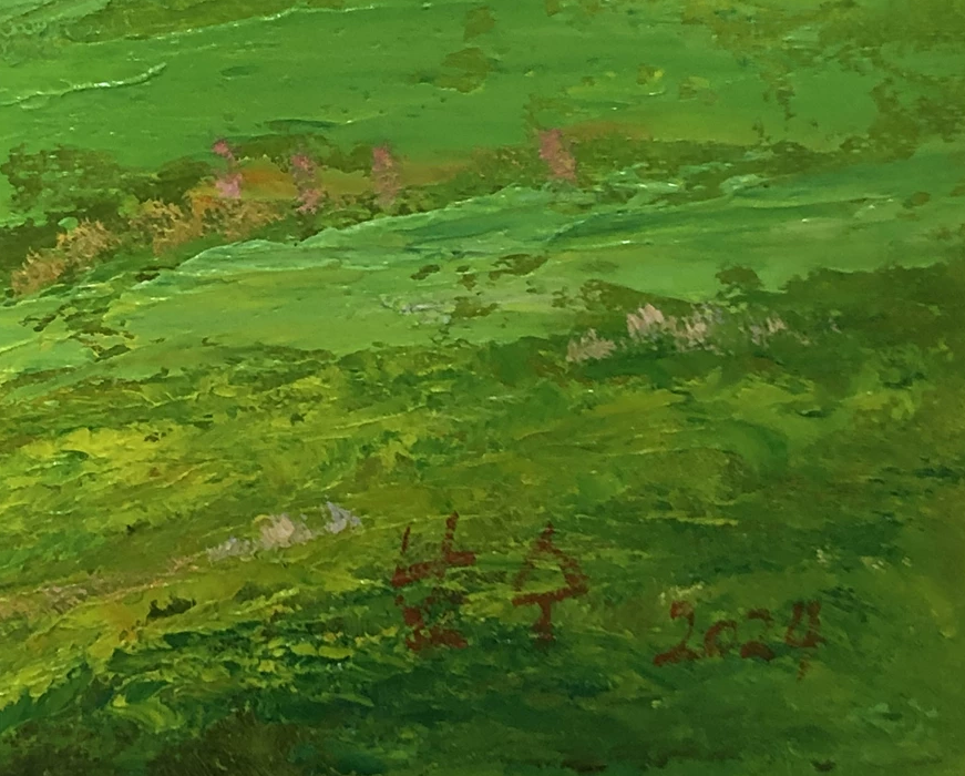 "The Flourishing Canopy" – Original Realistic Forest Landscape Oil Painting 15389