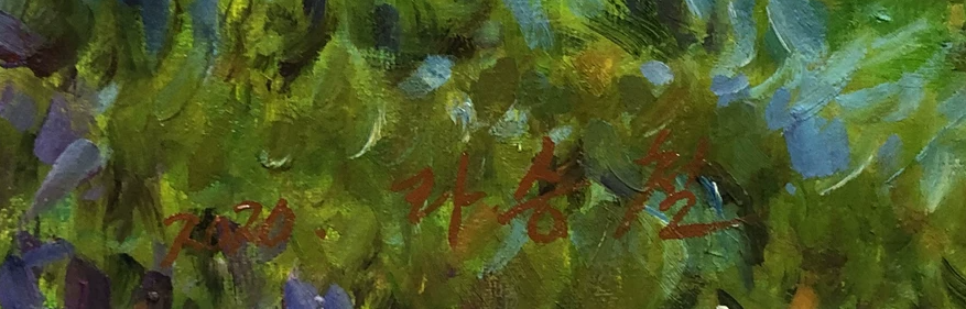 "Golden Willow & Blue River" – Original Impressionist Realistic Oil Painting 9340