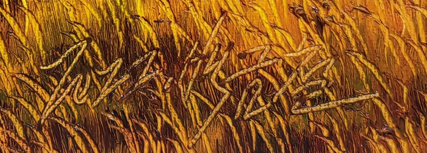 "Golden Harvest Forest" – Original Autumn Pastoral Oil Painting by First-Class Artist Paek Kum Chol 9902
