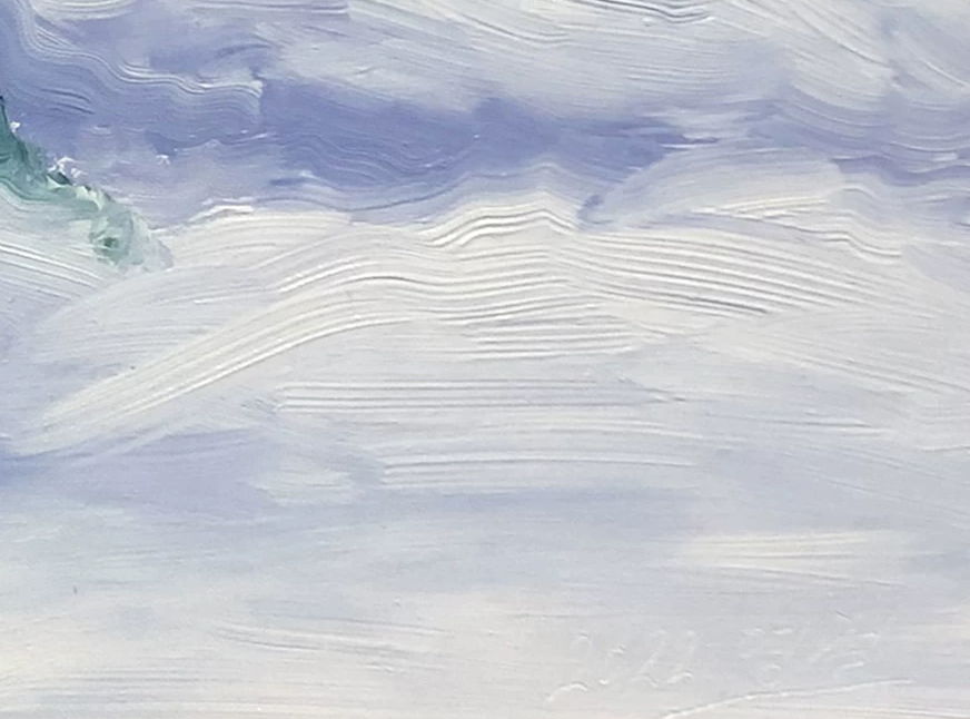 "The Misty Summit" - Original Sea of Clouds Landscape Fine Art Oil Painting by Merited Artist Kim Yeong Cheol | 53x35cm Hand-Painted Premium Canvas Masterpiece 10736