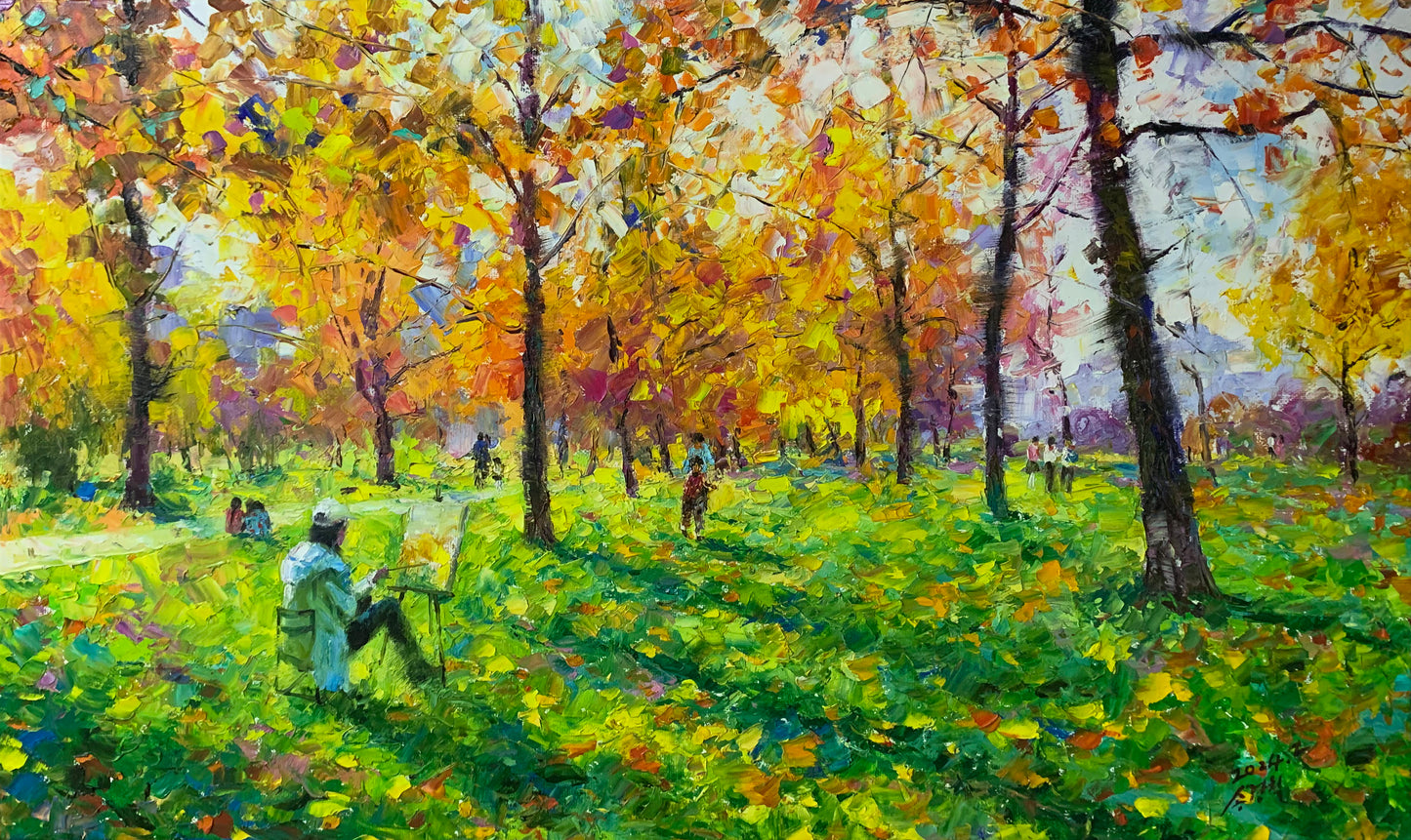 Autumn Landscape Oil Painting “Autumn Sketch” by Song Kyung Chul 18055