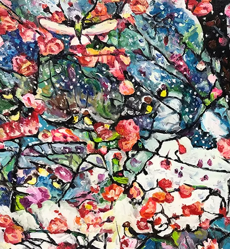 Original One-of-a-Kind Oil Painting "Winter" by First-Class Artist Hong Mingri | Premium Floral Landscape Wall Art G2407