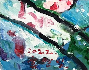 Original One-of-a-Kind Oil Painting "Winter" by First-Class Artist Hong Mingri | Premium Floral Landscape Wall Art G2407
