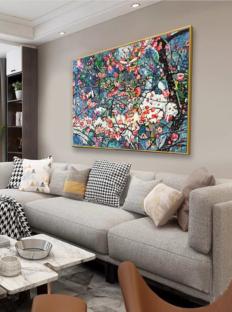 Original One-of-a-Kind Oil Painting "Winter" by First-Class Artist Hong Mingri | Premium Floral Landscape Wall Art G2407