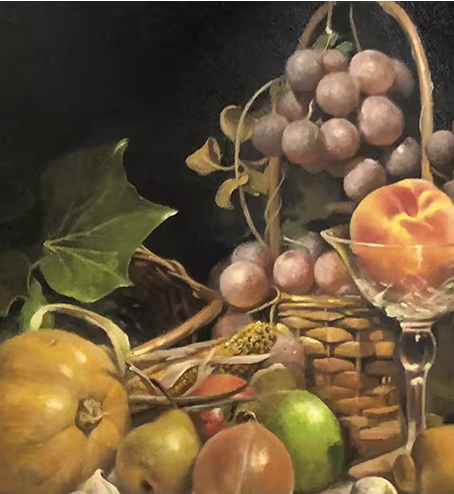 Original Oil Painting "Still Life · Fruits" by First-Class Artist Yin Zhe | Hand-Painted Still Life Wall Decor for Dining Room 12840