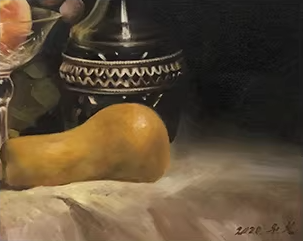 Original Oil Painting "Still Life · Fruits" by First-Class Artist Yin Zhe | Hand-Painted Still Life Wall Decor for Dining Room 12840