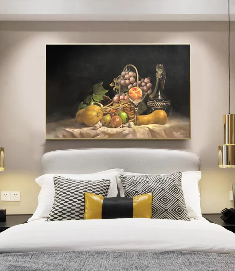 Original Oil Painting "Still Life · Fruits" by First-Class Artist Yin Zhe | Hand-Painted Still Life Wall Decor for Dining Room 12840