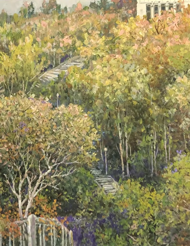 Original Oil Painting "Autumn Mood" by Meritorious Artist Shin Seong-cheol | Hand-Painted Autumn Landscape Wall Art 12730