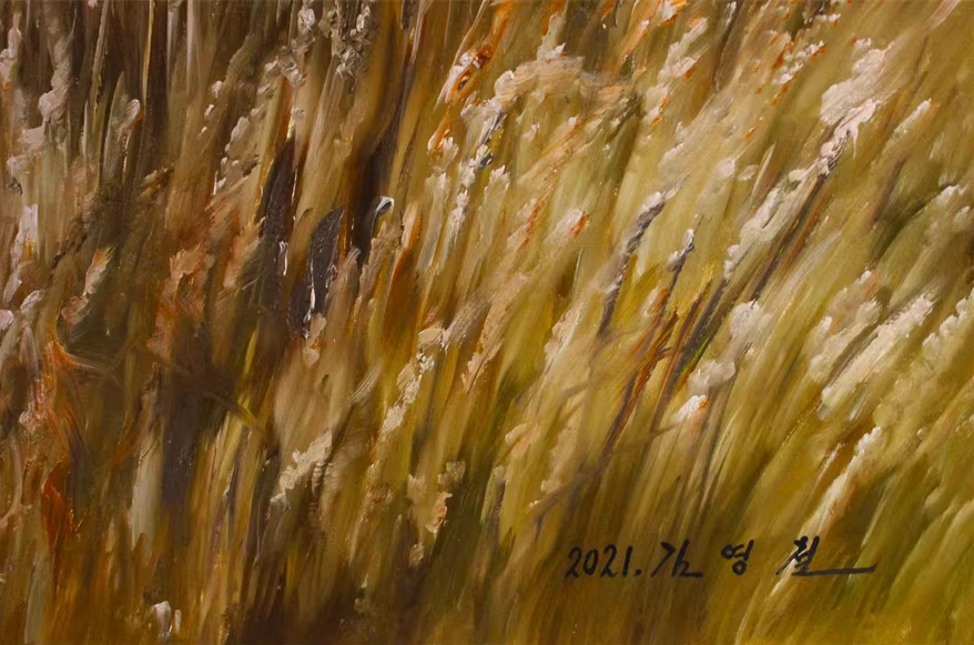 Original Oil Painting "Lion King" by Honored Artist Kim Yong Chol – One-of-a-Kind Hand-Painted Wildlife Art 1078