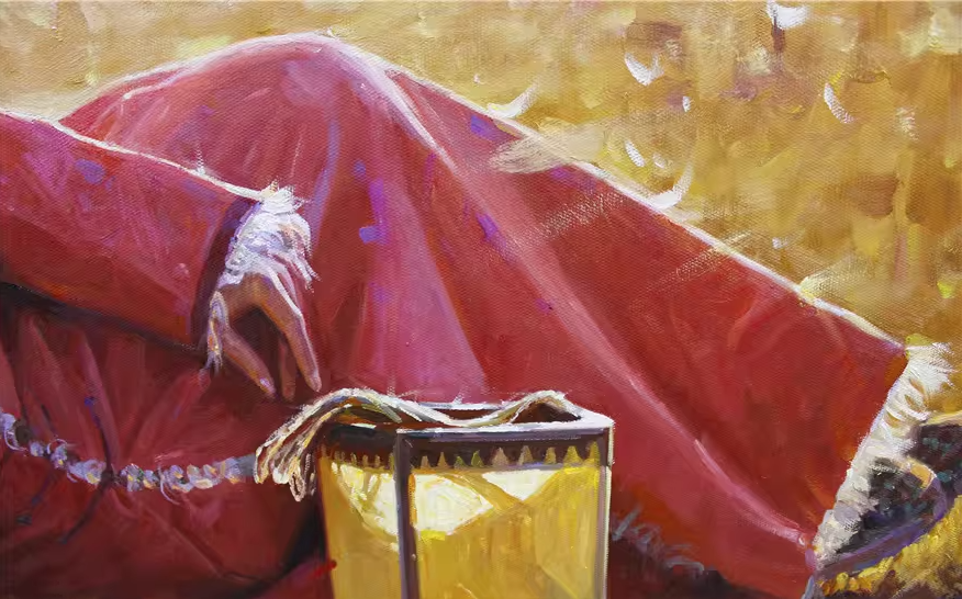 Mongolian Beauty Portrait Oil Painting by Park Jong Hyuk 1213
