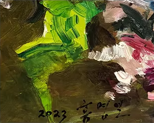 Original Oil Painting "Birds" by First-Class Painter Hong Myung Il – Collectible Hand-Painted Impressionist Wildlife Art, One-of-a-Kind G2482