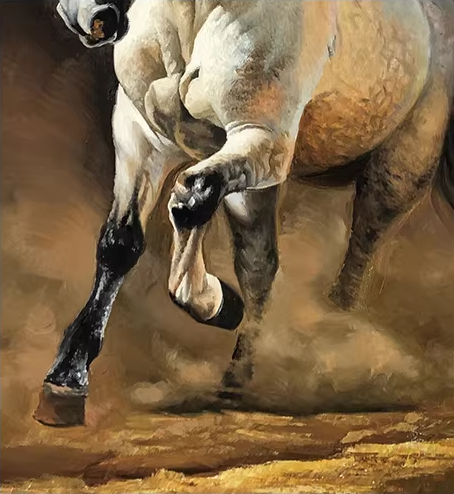 Original Oil Painting "Horse to Success" by First-Class Painter Kim Jun – Collectible Hand-Painted Hyper-Realist Horse Art G2597
