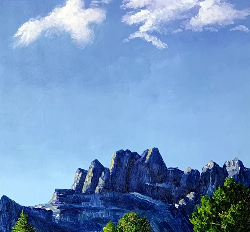 Original Oil Painting – Summer | Hand-Painted Realist Mountain Lake Art by Baek Jin Chul 8265