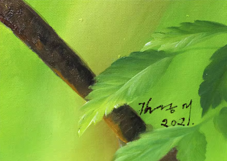 Birds Nest Oil Painting by Kim Kyong Mi | Original Hyperrealist Wildlife Art 1871