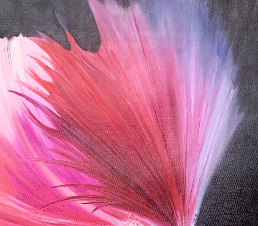 Betta Fish Oil Painting by Kim Nam Hyuk | Original Hyperrealist Aquatic Art 8216