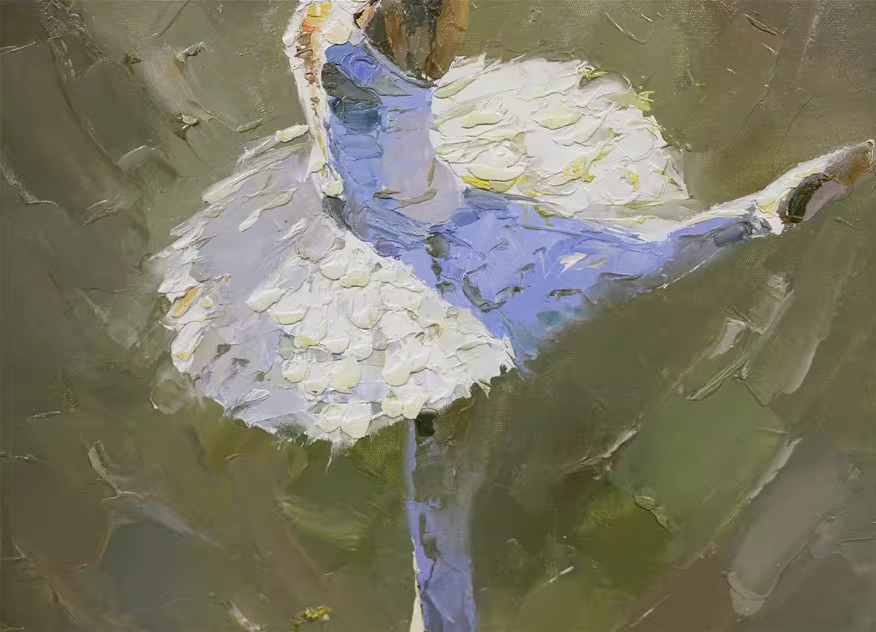 Original Oil Painting – Ballerina | Hand-Painted Impressionist Dancer Figurative Art by Kim Young Chul 1175