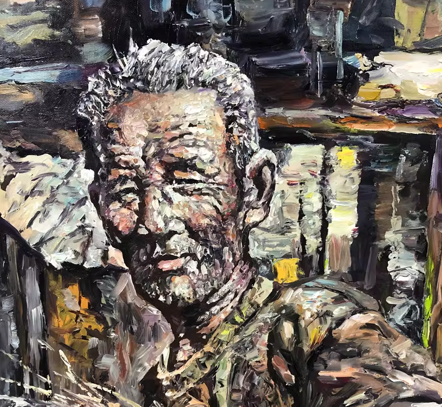 Original Oil Painting – The Elder | Hand‑Painted Impressionist Portrait Art by Choi Tae Yong G2269