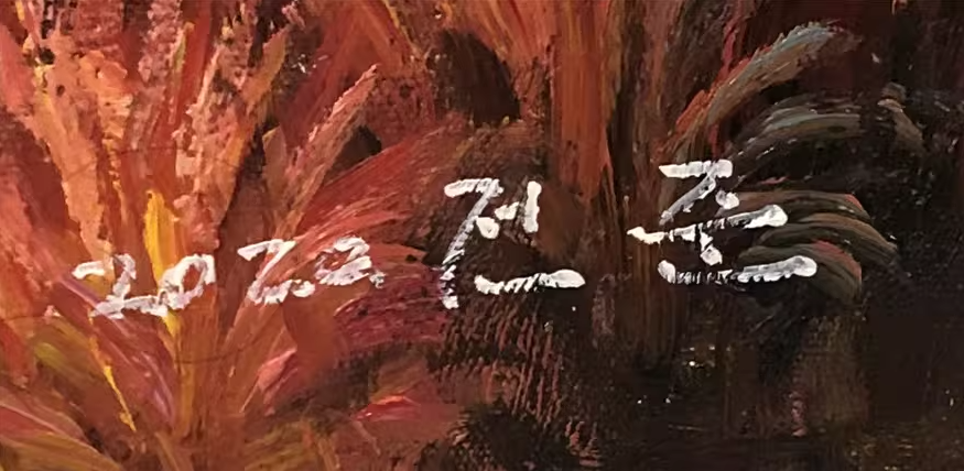 Original Oil Painting – Riverside Wetland | Hand‑Painted Impressionist Autumn Landscape Art by Tian Jun G2235