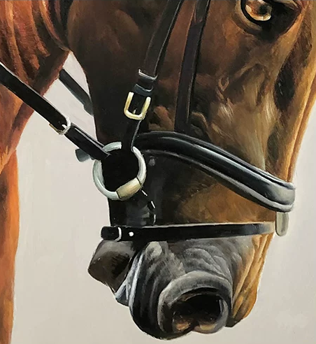 "The Noble Steed" – Original Realistic Horse Portrait Oil Painting by Master Artist Kim Jun G2601