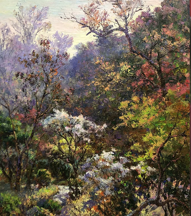 "Mountain Radiance" – Original Realistic Landscape Oil Painting by Master Li Changfan 15552