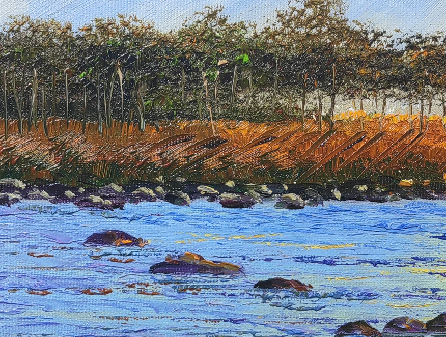 "Vast Clear Sky" – Original Masterpiece Oil Painting by First-Class Artist Choe Myong Song 9799