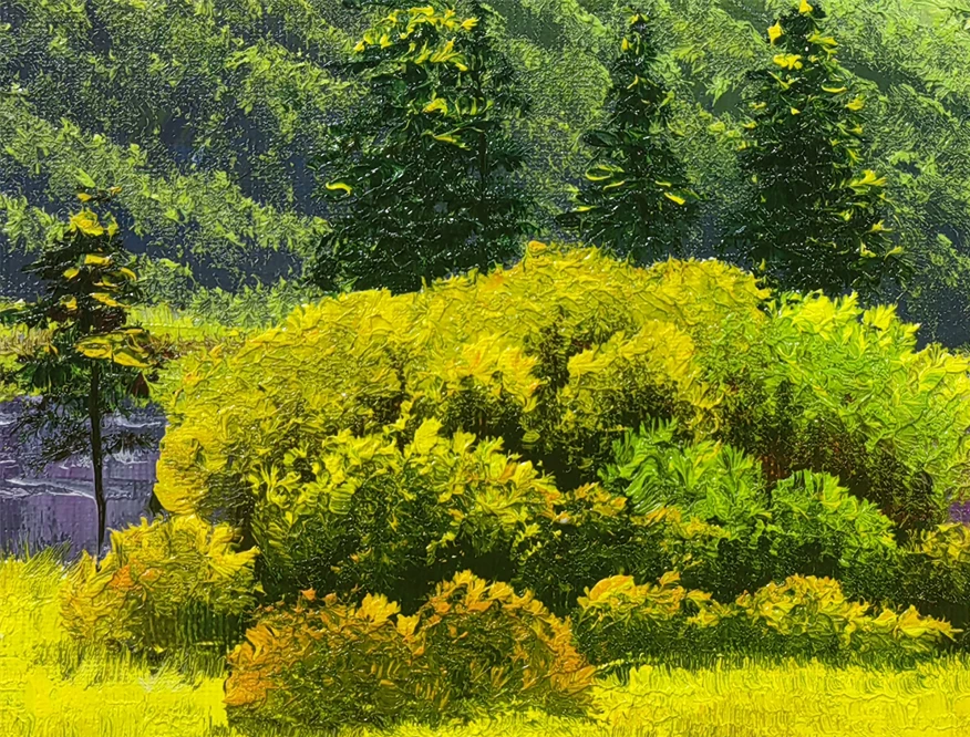 "Country Serenity" – Original Realistic Autumn Landscape Oil Painting by Master Choe Myong Song 9792