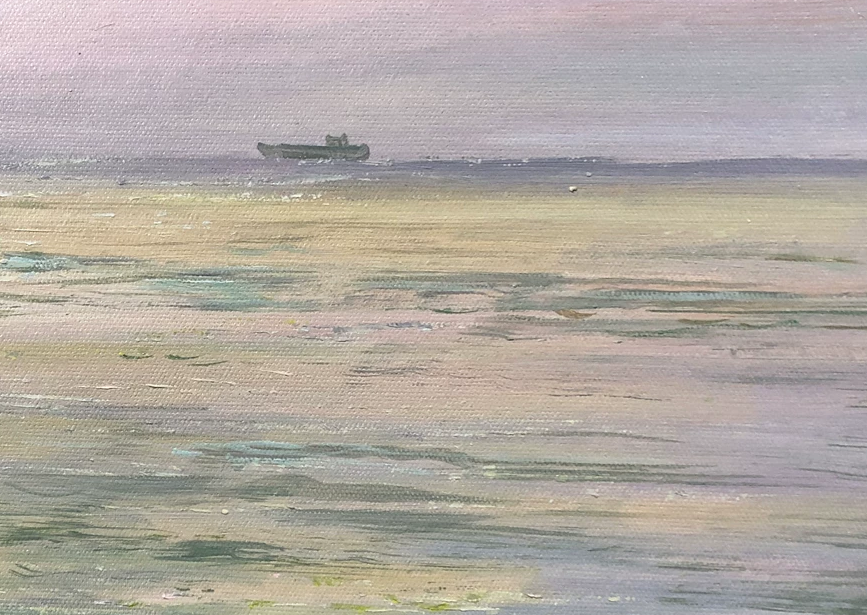"The Rising Glory" – Original Realistic Ocean Sunrise Oil Painting by Master Nam Su 9048