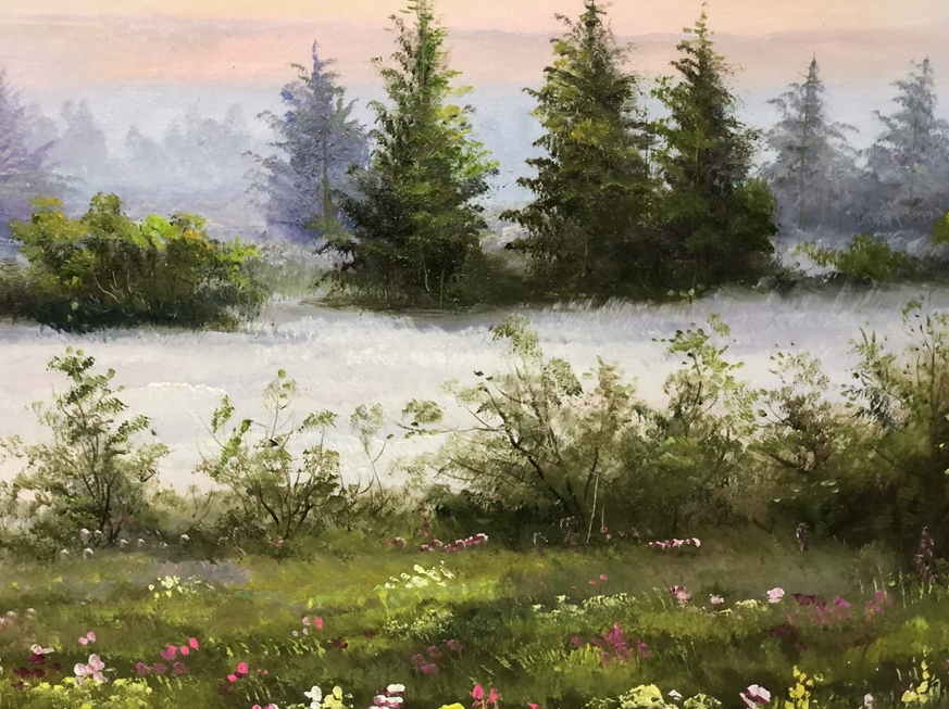 "Golden Morning Light" – Original Impressionist Realistic Oil Painting by Master Nam Su 15391