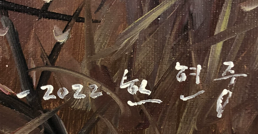 "The Birch Forest" By Renowned First-Class Artist Han Xianzhong – Original Hand-Painted Landscape Oil Painting (117×63 cm) G2193