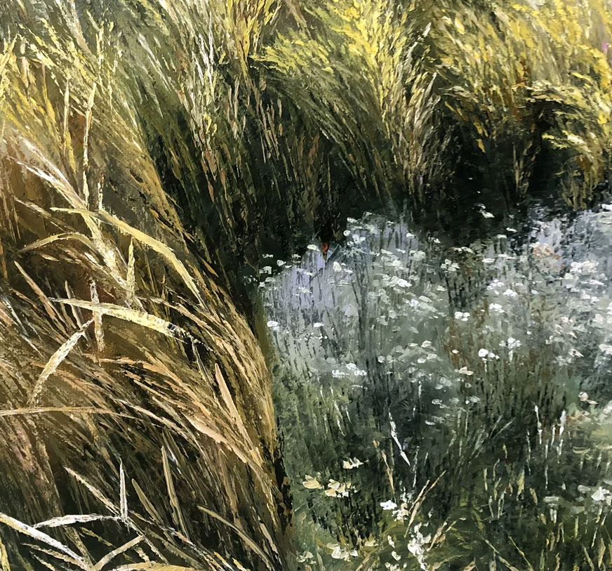 Original Landscape Oil Painting "The Serene Lakeview" by Kim Nam (First-Class Artist) | 117x73cm Large Scale Realist Wilderness Masterpiece G2220