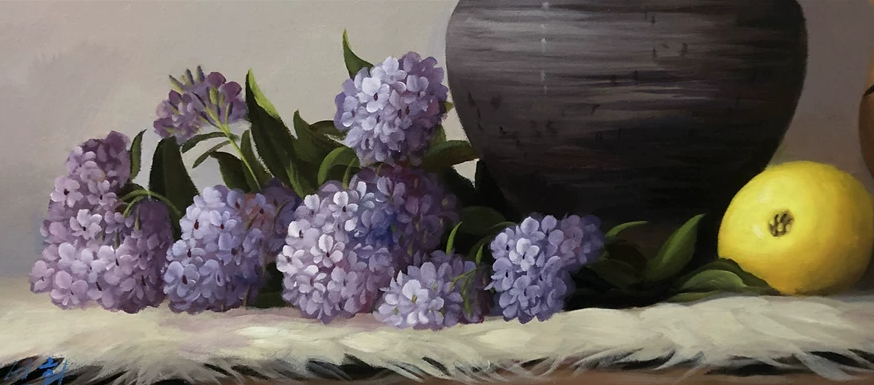 Original Hand-Painted Still Life Oil Painting "Summer Flowers in Bloom" by First-Class Artist Kim Sun Hwa (90×60cm) 11145
