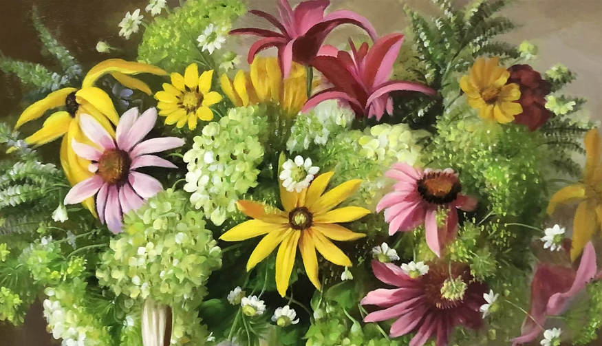 "The Abundance of Spring and Autumn" - Original Fine Art Still Life Oil Painting by First-Class Artist Kim Sun-hwa | 90x60cm Hand-Painted Premium Canvas Masterpiece 11146