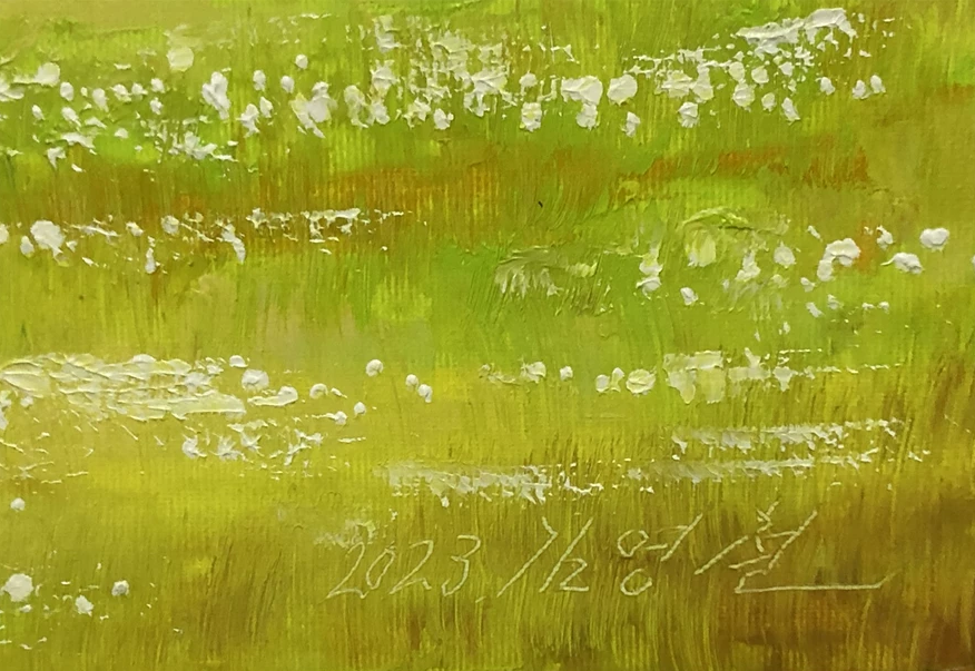 "The Symphony of Autumn Light" - Original Impressionist Vibrant Forest Landscape Oil Painting by Merited Artist Kim Young-chul | 90x60cm Hand-Painted Heavy Impasto Canvas Masterpiece 15327