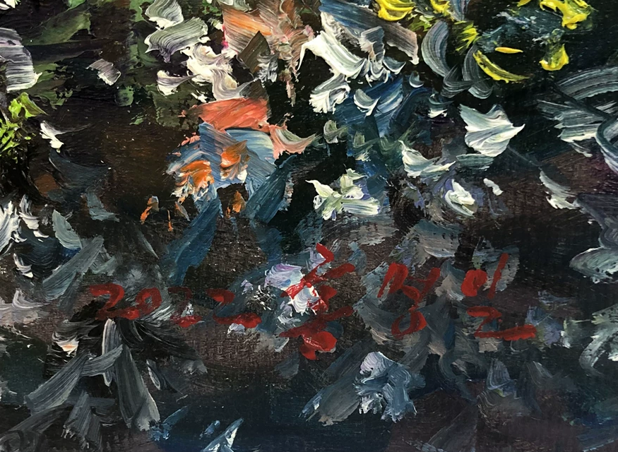 "The Vibrant Woods" - Original Impressionist Park Forest Landscape Oil Painting by First-Class Artist Hong Mingri | 100x59cm Hand-Painted Vivid Impasto Canvas Masterpiece G2410