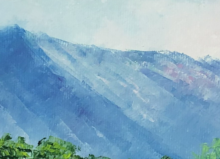 "Lush Foliage & Serene Mountains" - Original Impasto Landscape Oil Painting by First-Class Artist Jin Enxin | 53x37cm Hand-Painted Fine Art Canvas (Spring Vitality) 9540