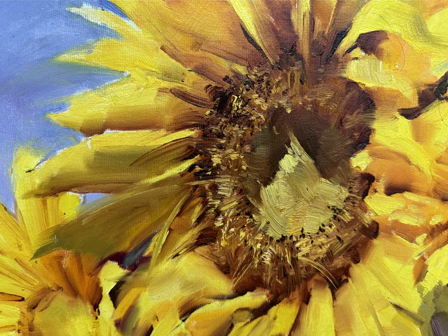 Original Sunflower Oil Painting by Lee Jun Hyuk | Hand-Painted Floral Artwork Collection 19915