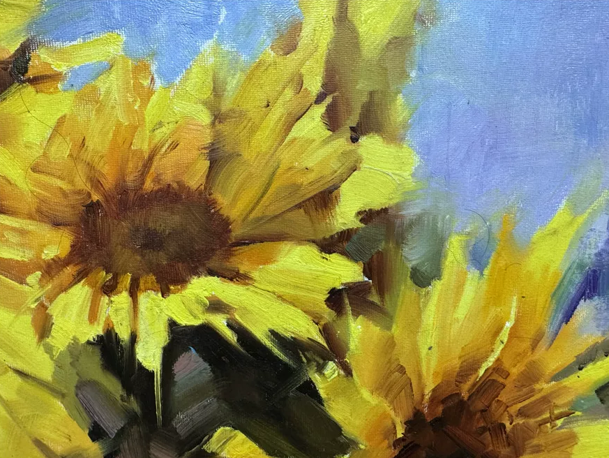 Original Sunflower Oil Painting by Lee Jun Hyuk | Hand-Painted Floral Artwork Collection 19915