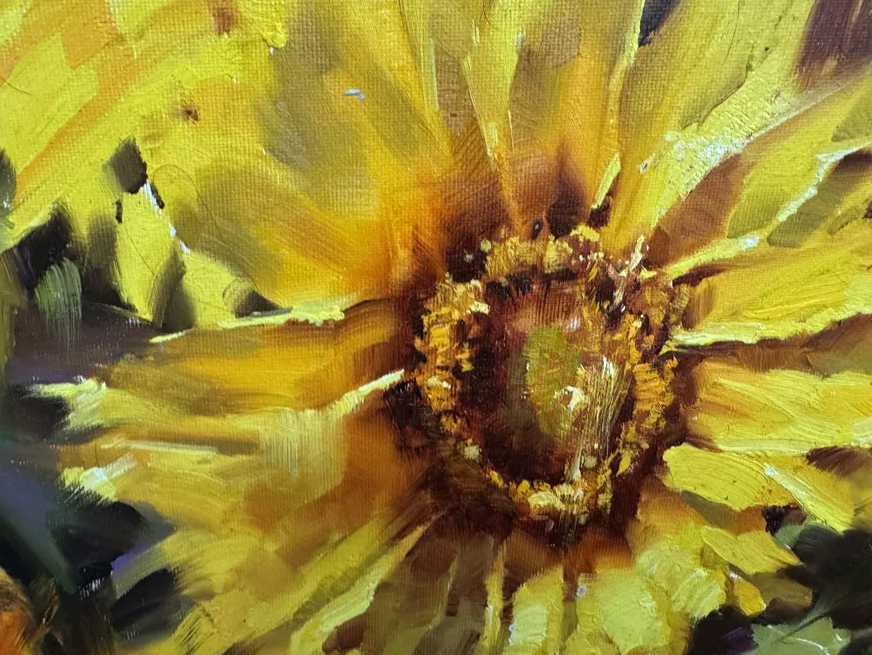 Original Sunflower Oil Painting by Lee Jun Hyuk | Hand-Painted Floral Artwork Collection 19915