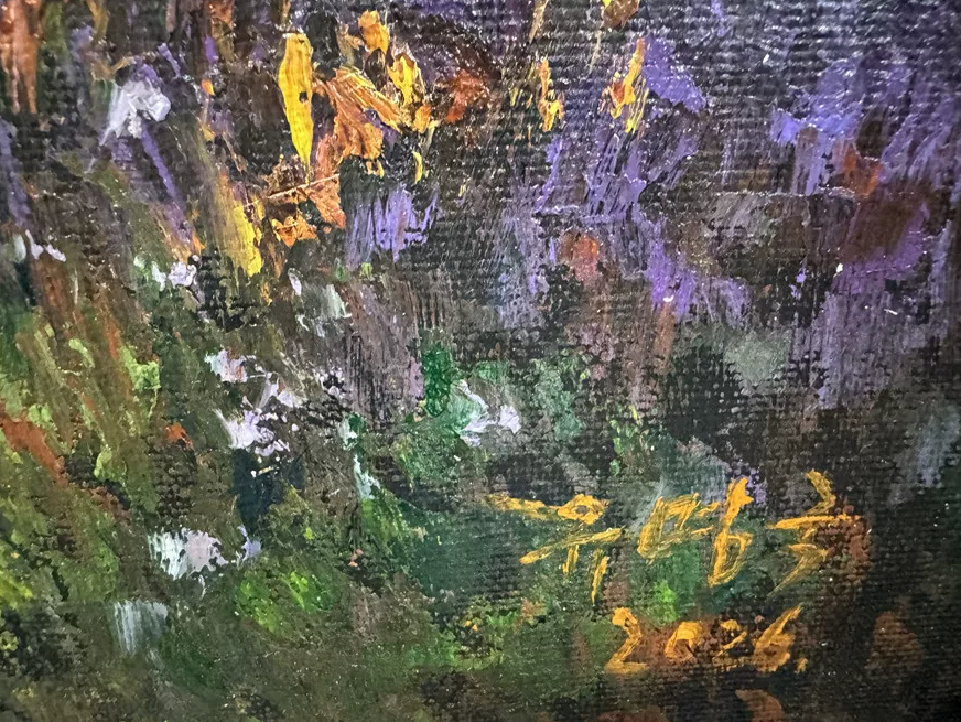 Grassland Song Oil Painting by Yu Ming Guo | Original Landscape Oil Painting Hand Painted Artwork 19919
