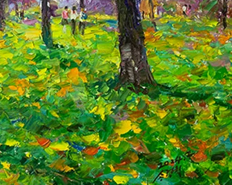 Autumn Landscape Oil Painting “Autumn Sketch” by Song Kyung Chul 18055
