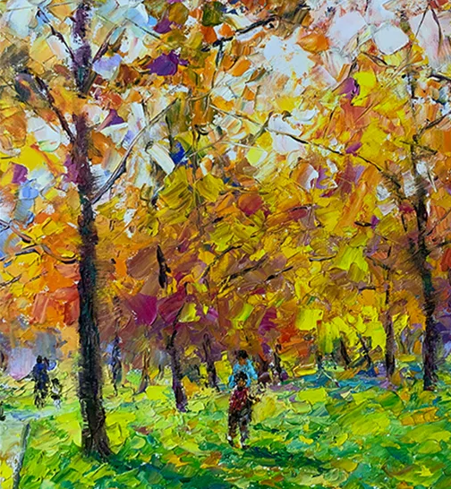 Autumn Landscape Oil Painting “Autumn Sketch” by Song Kyung Chul 18055
