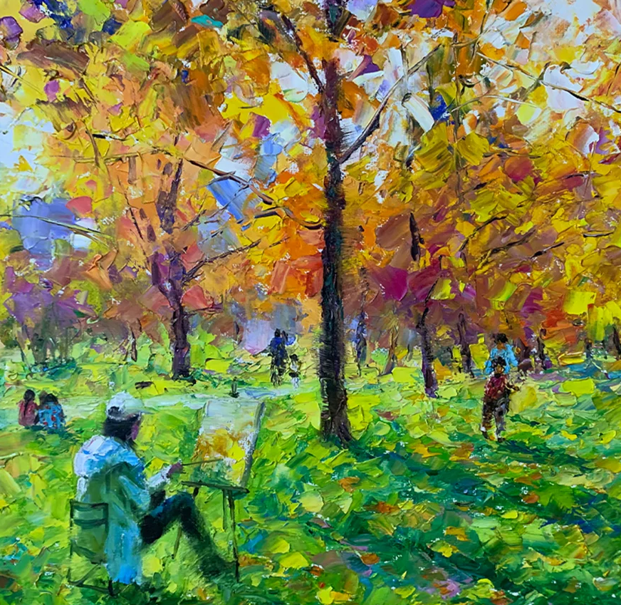 Autumn Landscape Oil Painting “Autumn Sketch” by Song Kyung Chul 18055