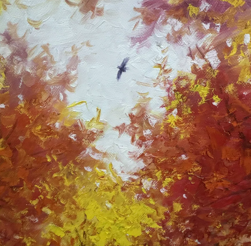 Autumn Maple Forest Oil Painting by Li Jicheng 19752